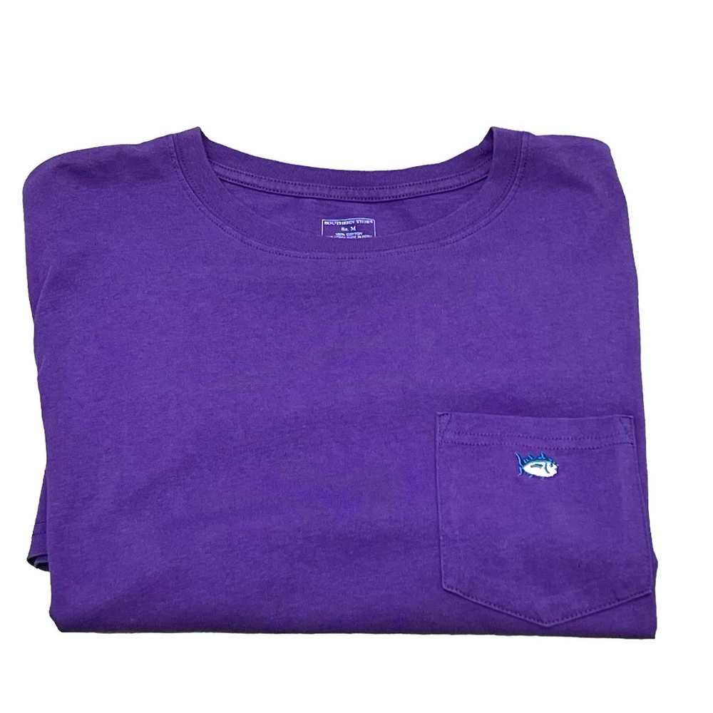 SOUTHERN TIDE THE SKIPJACK PURPLE POCKET SHORT SLEEVE T-SHIRT